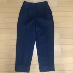 ニコアンド　ネイビー スラックス サイズ2 タックワイドパンツ　未使用
