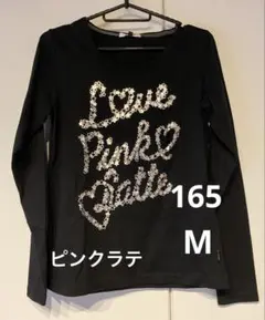 Pinklatte 黒 Tシャツ Love Pink トップス