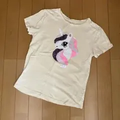 H&Mユニコーン　スパンコール半袖シャツ　140㎝