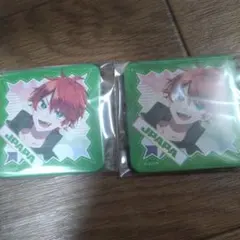 カラフルピーチ　スクエア缶バッジ　じゃぱぱ2つセット