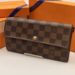 【鑑定済み】ルイヴィトン✨ダミエ 長財布 10枚✨ポルトフォイユサラ