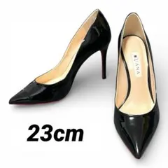 極美品✨ダイアナ ピンヒール レッドソール ポインテッドトゥ 黒 23cm