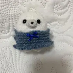 ミニビーンズ　あざらし　お洋服　ブルー