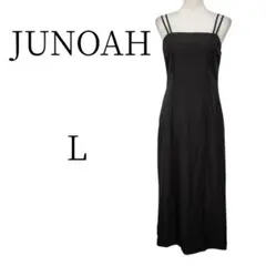 ★美品 JUNOAH ジュノア 黒 オールインワン Lのサムネイル