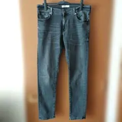 ZARA☆ブラックデニム 44 スキニー 大きいサイズ