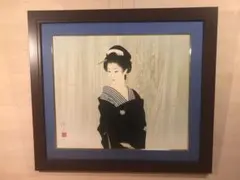 志村立美「舞妓(Ⅰ)」シルクスクリーン　刷り込みサイン・落款・作品証明シール有り 志村立美「舞妓(Ⅰ)」シルクスクリーン 刷り込みサイン・落款・作品