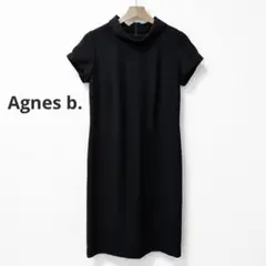agnes b. アニエスベー ブラックフォーマルワンピース 40 日本製 L