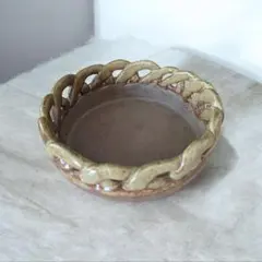 【美品】陶器鉢　深鉢　ボウル　15cm