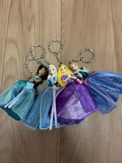 【新品】 ディズニープリンセス　キーホルダー　4個セット