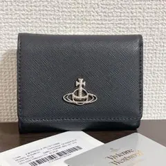 VivienneWestwood ミニ財布　ブラック　シルバー　三つ折り財布