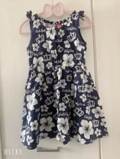 ベビードール・ハイビスカス柄ノースリーブワンピース