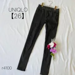 ユニクロ　ウルトラストレッチジーンズ UNIQLO ブラック【26】M