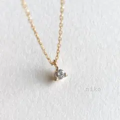 322｜ トライアングル ジルコニア ネックレス アクセサリー ペンダント
