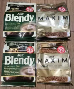 【AGF】Blendy70g×2／MAXIM60g×2／インスタントコーヒー詰替のサムネイル