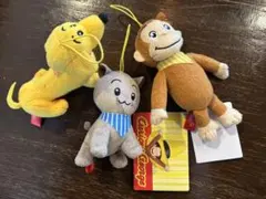 おさるのジョージ　ニャッキ　ハンドリー　ぬいぐるみ　おともだちとおそろいスカーフ