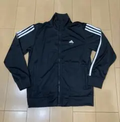 adidas 黒 ジャージジャケット 3本ライン