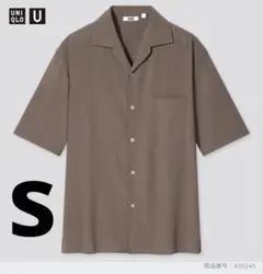 UNIQLO オープンカラーシャツ　ブラウン　S メンズ