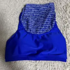 フィールサイクル　青いクロスバックスポーツブラ
