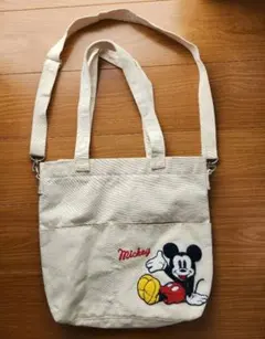 ミッキーマウス トートバッグ アイボリー