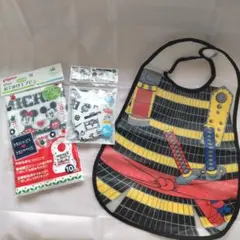 ベビーエプロン　おでかけエプロン　子供マスク　ピジョン　スケーター