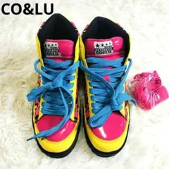 【廃盤】CO&LU レオパード カラフル ハイカットスニーカー 23.5 美品のサムネイル