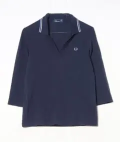 Fred Perry ネイビー ポロシャツ 40 7分袖