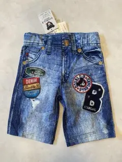 【新品タグ付き】DOUBLE.B デニム風 半ズボン 100cm