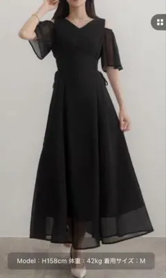 【CENEA / セネア】 2wayVネックシアーコルセットワンピース