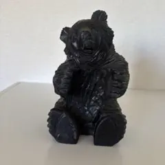 木彫り 熊 置物 黒色