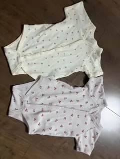 ベビー肌着 80cm チェリー柄 2枚セット