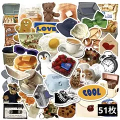 A9　ステッカー　お裾分け　フレークシール　海外　防水　韓国　雑貨　食べ物