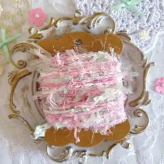 さくらシリーズ引き揃え糸5m ファンシーヤーン 桜 春 ピンク 素材糸 b