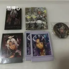 悪魔執事と黒い猫　あくねこ　ミヤジ　チェキ風カード　箔押し　バトコレ　缶バッジ