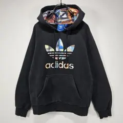 adidas　フーディー　パーカー　XS　土屋太鳳さん着用　ブラック　人気　古着