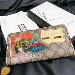 希少】GUCCI クーリエ GGスプリーム タイガー UFO 長財布 - メルカリ