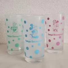 【美品】ディズニーランド　ミッキー　ミニー　ドナルド　グラスセット