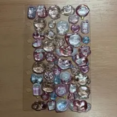 ボンボンドロップシール ピンク 白 ホワイト 犬 おすそ分け シール帳