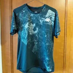 ニューバランス ランニングTシャツ 半袖 総柄 S ブラックのサムネイル