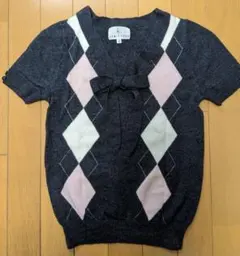 【最終価格】組曲　半袖ニット　Sのサムネイル
