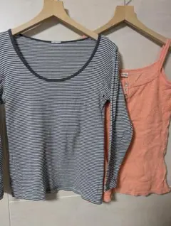 ヘインズ　ボーダーカットソー Lサイズ　ハートマーケット　キャミソール　サイズM