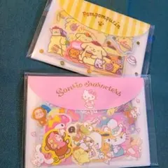 日本製　ポムポムプリン　サンリオキャラクターズ シール&ケースセット