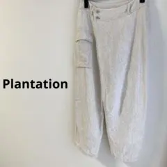 Plantation プランテーション　変形カーゴパンツ　麻　綿　M ジャガード