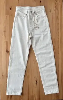 無印良品　デニム　レギュラーパンツ　生成　W22×L29 オーガニックコットン