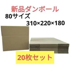 【新品】ダンボール80サイズ　20枚セット　梱包資材　段ボール箱　無地