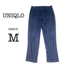 UNIQLO ジャージーリラックスアンクルパンツ サイズMウエストゴム ブルー