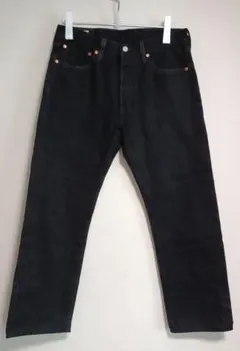 美品✨TCBジーンズ ストレートブラックデニムパンツ 赤耳セルビッチ 30