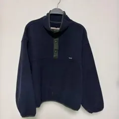 90s ウールリッチ ポーラテック フリース スナップT L ネイビー