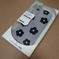 iPhone17用 フラワーデザインソフトケース ブラック ELECOMのサムネイル