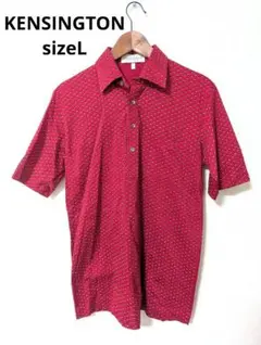 超美品　KENSINGTON 半袖　シャツ ポロシャツ 赤　L