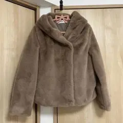 AZUL by moussy フェイクファーブルゾン　発熱素材　アズール